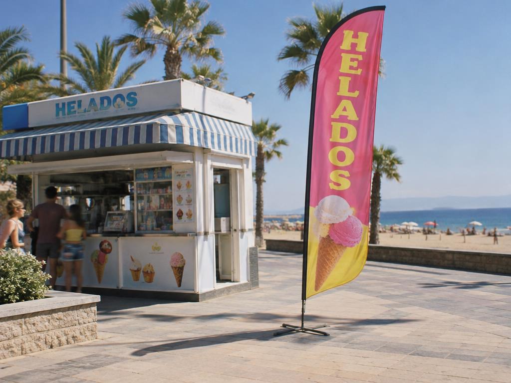 Beach flag vela