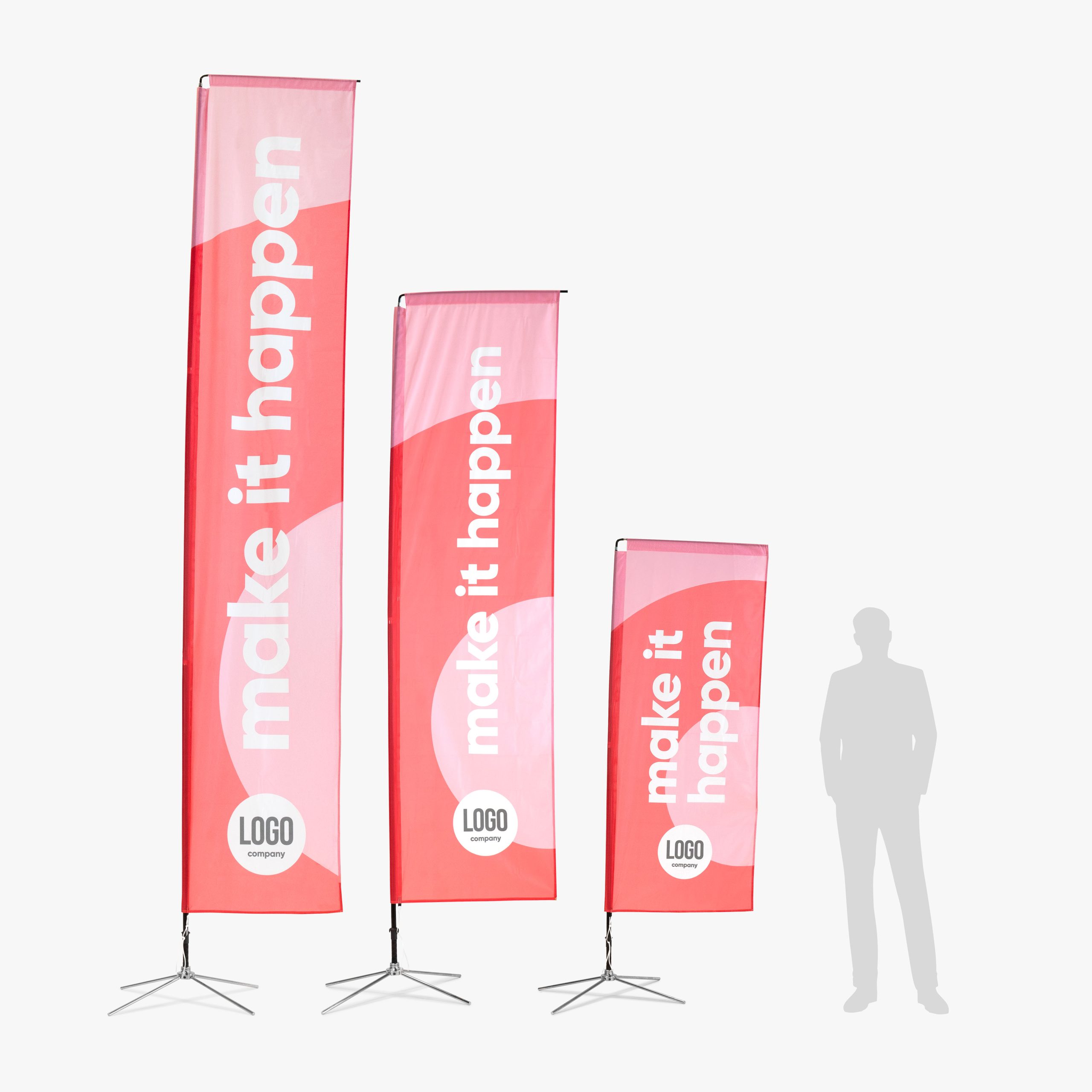 Bandera de playa cuadrada personalizada