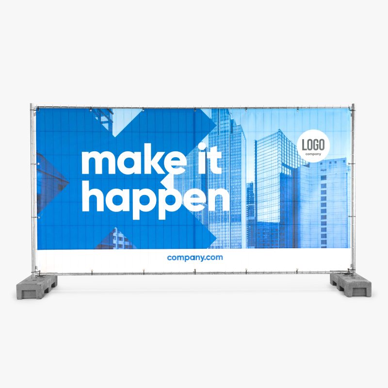 Construction fence banner