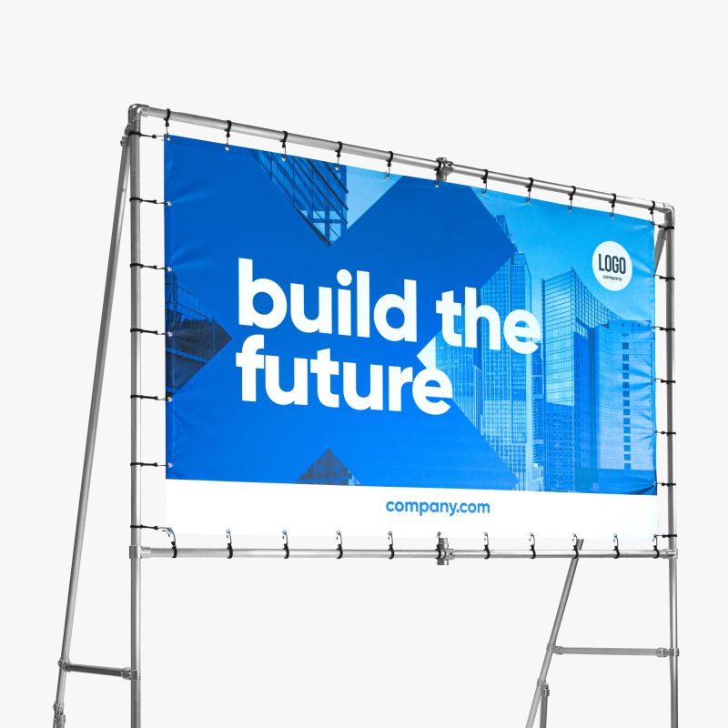 Freestanding banner frame