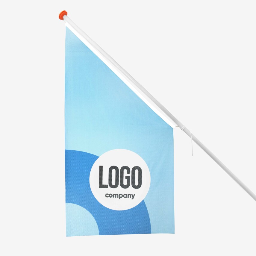 Bandera de quiosco a doble cara para fachada